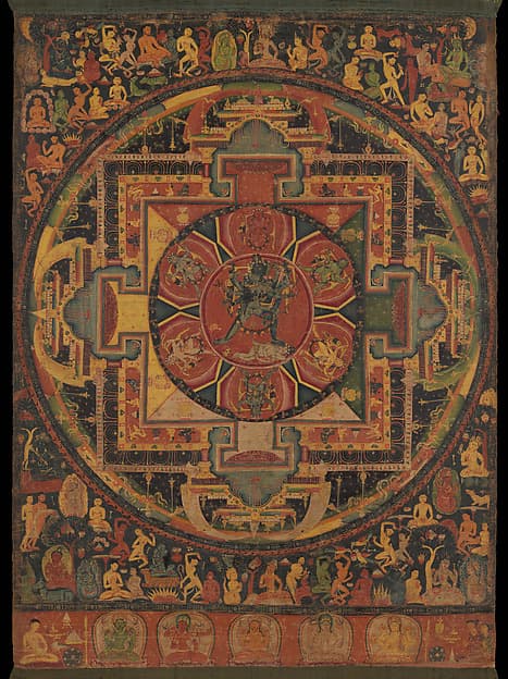 Chakrasamvara Mandala, open-access thangka reference image for a Rebgong thangka article.