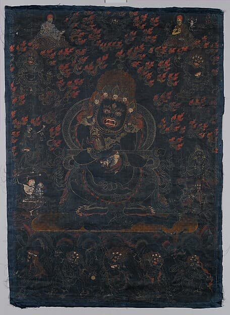 Mahakala, Protector of the Tent, open-access thangka reference image for a Rebgong thangka article.