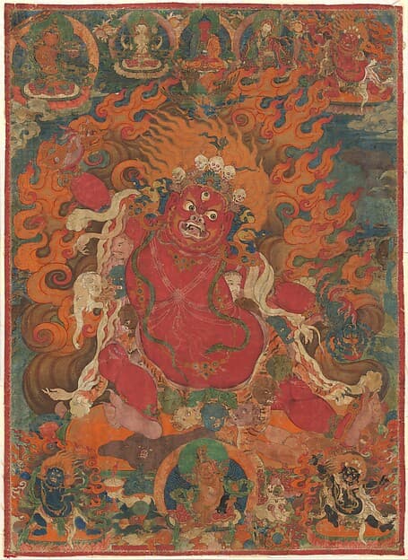 Guru Dragpo, Padmasambhava’s Fierce Emanation, open-access thangka reference image for a Rebgong thangka article.
