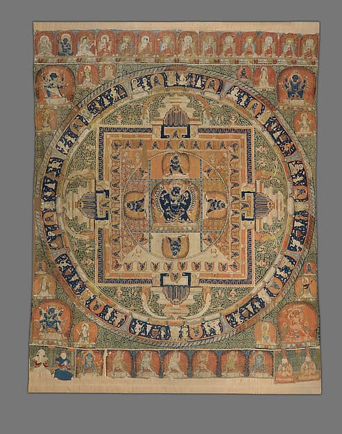 Vajrabhairava mandala, open-access thangka reference image for a Rebgong thangka article.