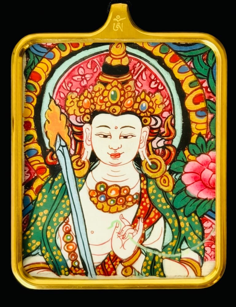 虚空藏菩萨微型唐卡吊坠